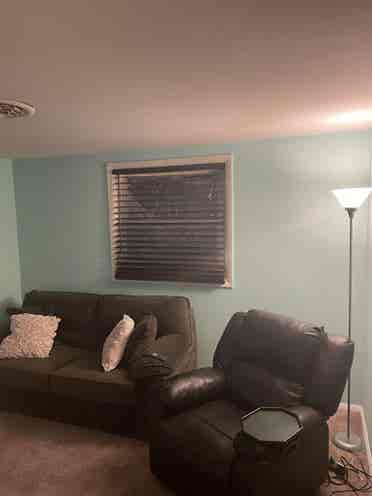 Offering furnished room for rent.