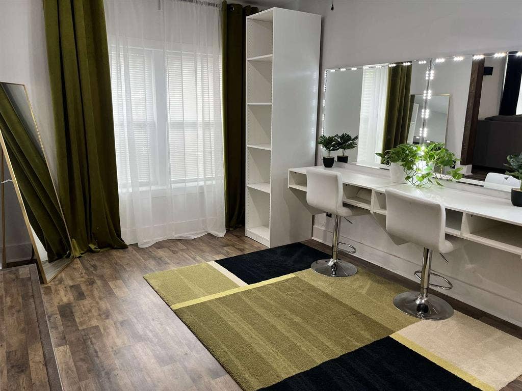 Private bedroom and bathroom