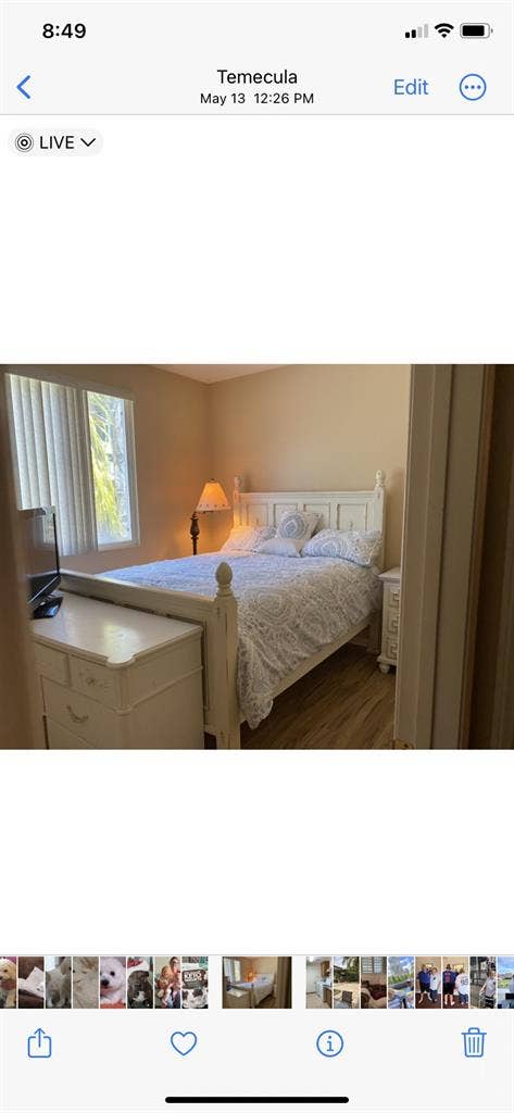 Downstairs bedroom .