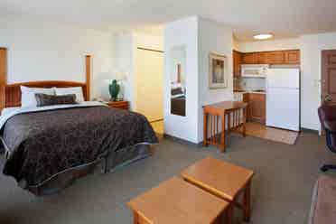 Extended stay hotel room