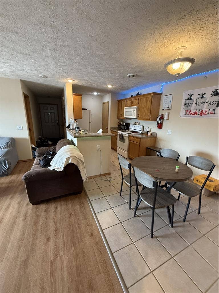 One bed, master bath with balcony