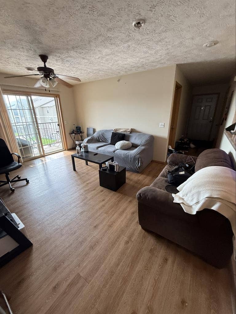 One bed, master bath with balcony