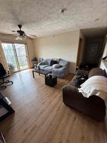 One bed, master bath with balcony