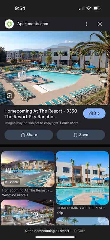 The homecoming at resort