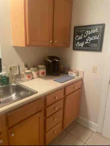 Bedroom and bathroom available
