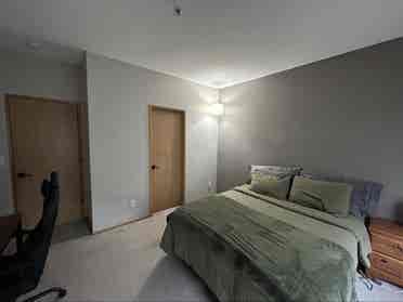 Master bedroom and private bathroom