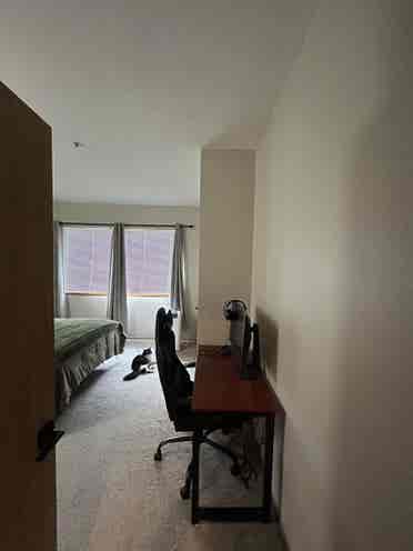 Master bedroom and private bathroom