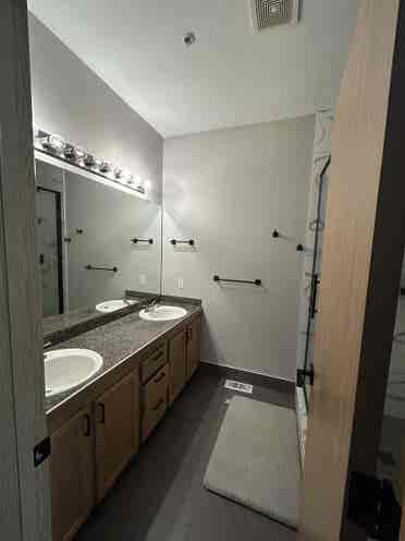 Master bedroom and private bathroom