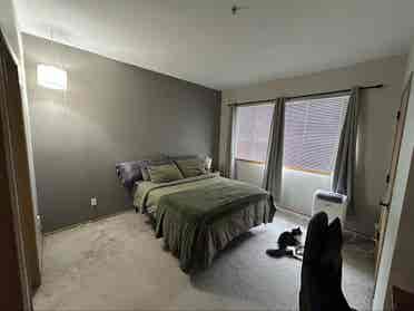 Master bedroom and private bathroom