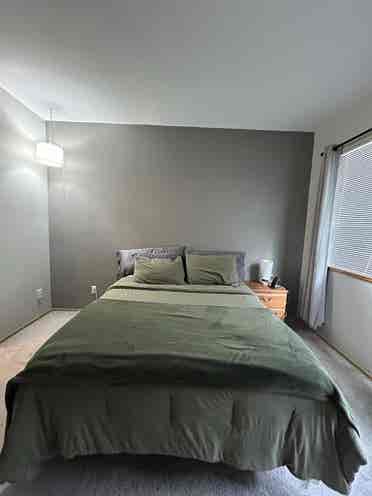 Master bedroom and private bathroom