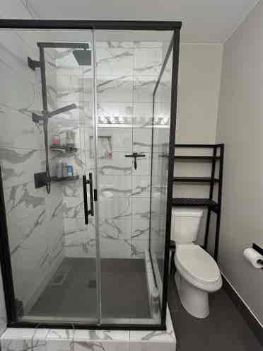 Master bedroom and private bathroom