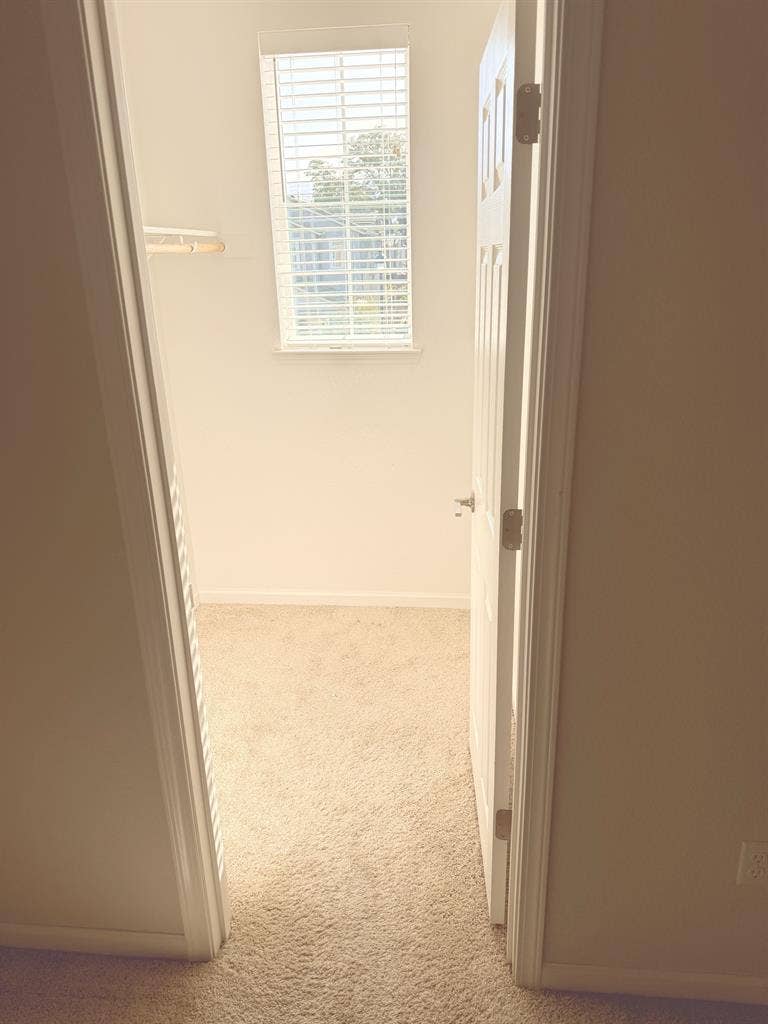 Bedroom with a walking closet