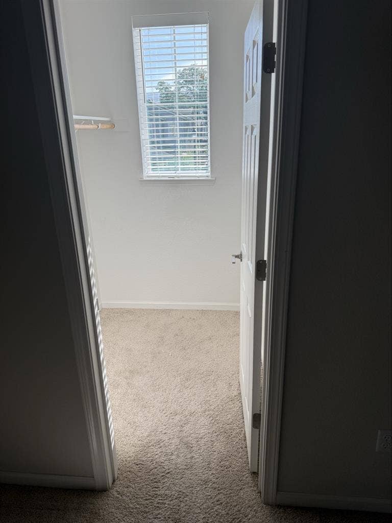 Bedroom with a walking closet