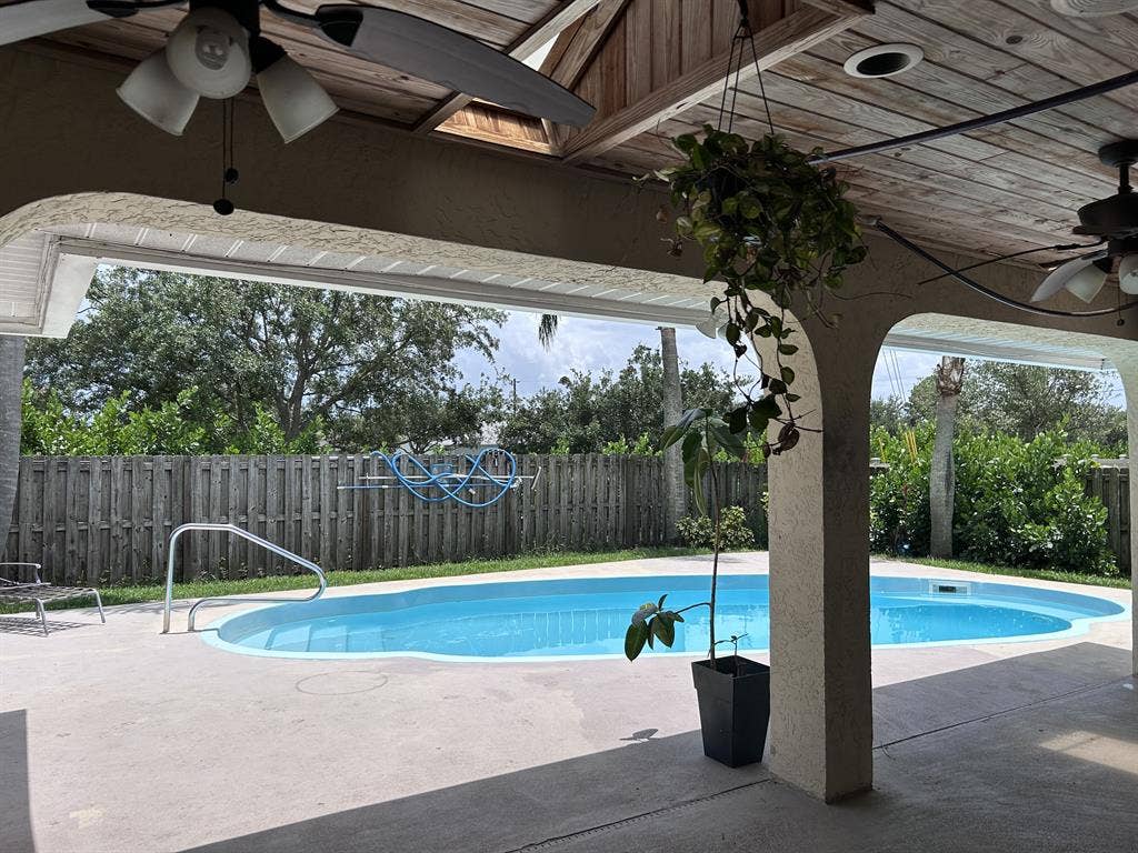 Spacious Pool Home fenced backyard