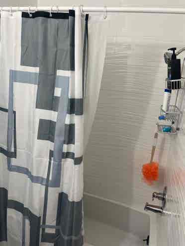 Furnished room with mini fridge
