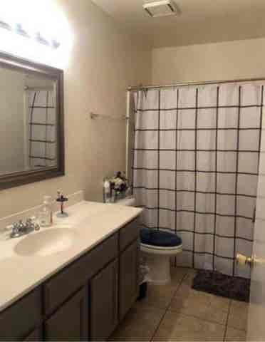 1bed room and shared bathroom