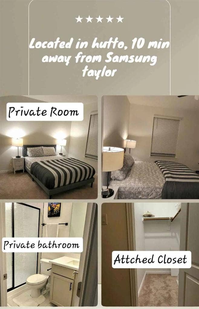 Private room & own bathroomin hutto