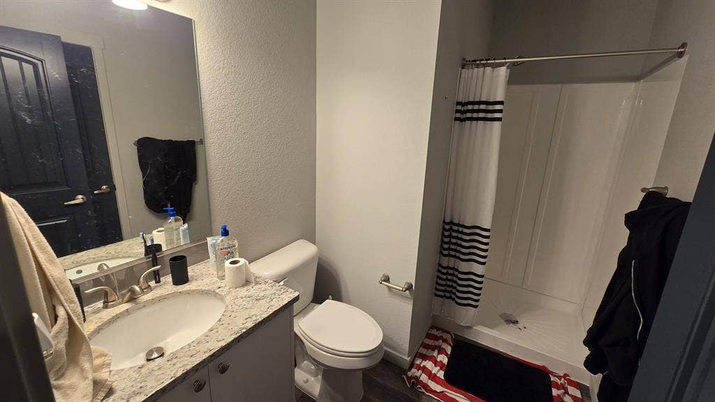 One room with own bathroom.