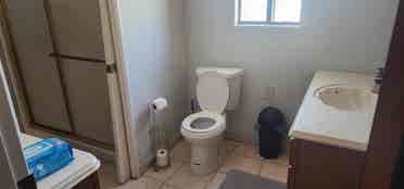 Small room with shared bathroom