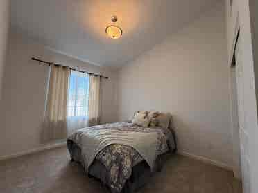Private bedroom and bathroom