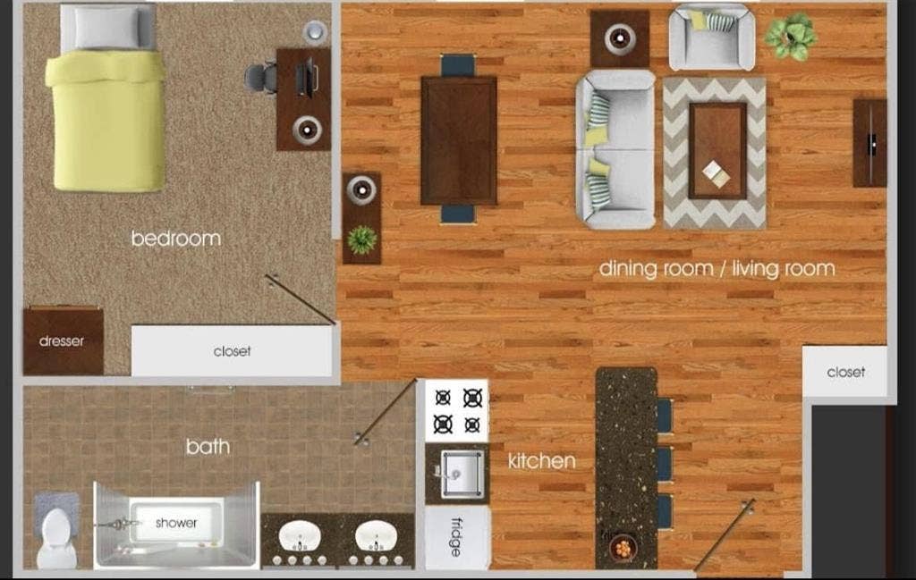Entire unit at University Towers