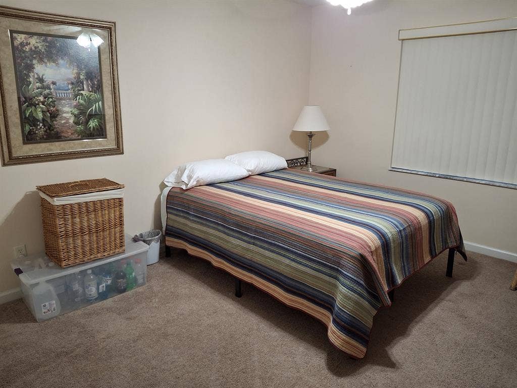 Private bedroom and bathroom.