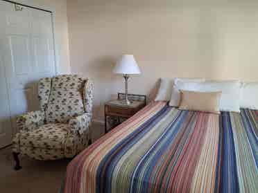 Private bedroom and bathroom.