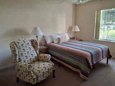 Private bedroom and bathroom.