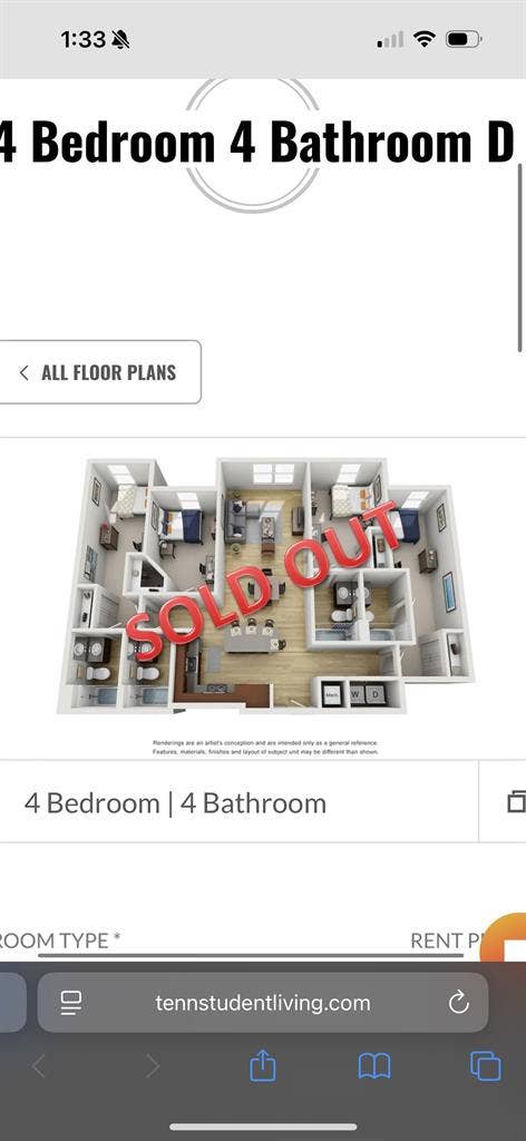 Subletting an apartment room UTK