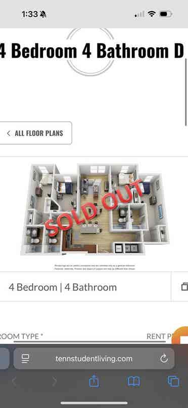 Subletting an apartment room UTK