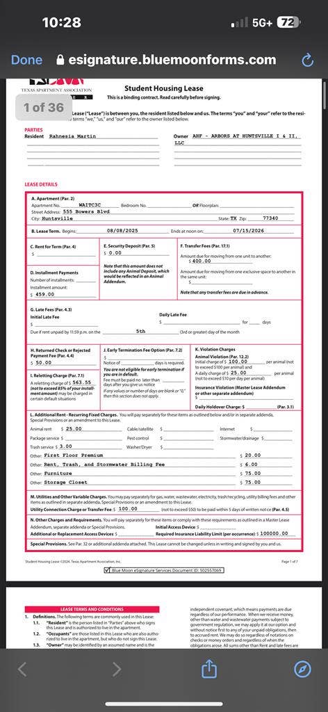 Looking to Sublease Apartment