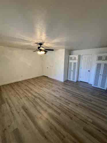 Spacious master bedroom and bath.