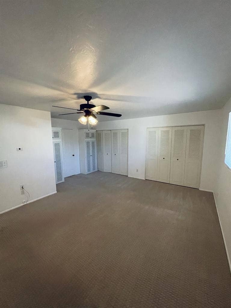 Spacious master bedroom and bath.
