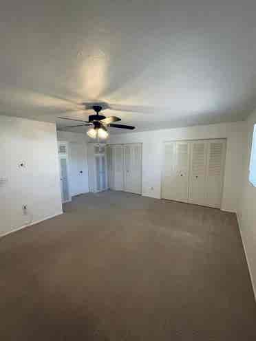 Spacious master bedroom and bath.