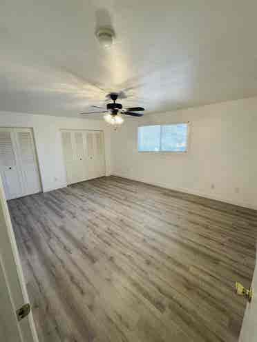 Spacious master bedroom and bath.