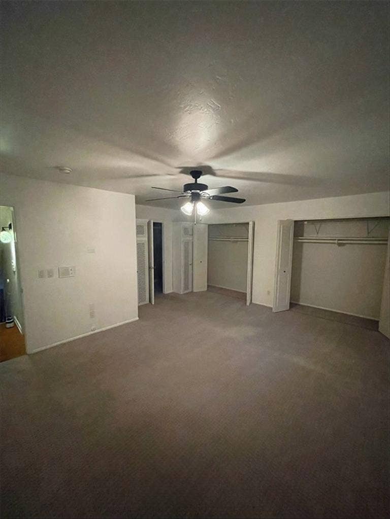 Spacious master bedroom and bath.
