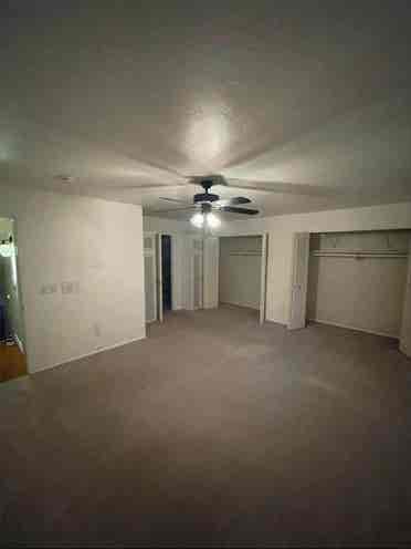 Spacious master bedroom and bath.