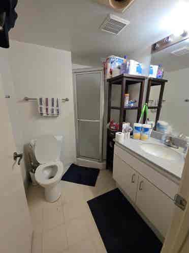 Roommate in split level apartment