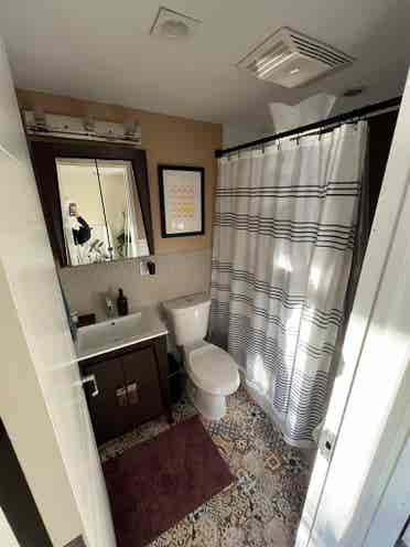 BEDROOM + OFFICE in sunny duplex