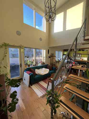 BEDROOM + OFFICE in sunny duplex