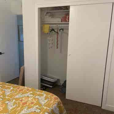 Partially furnished room for rent.