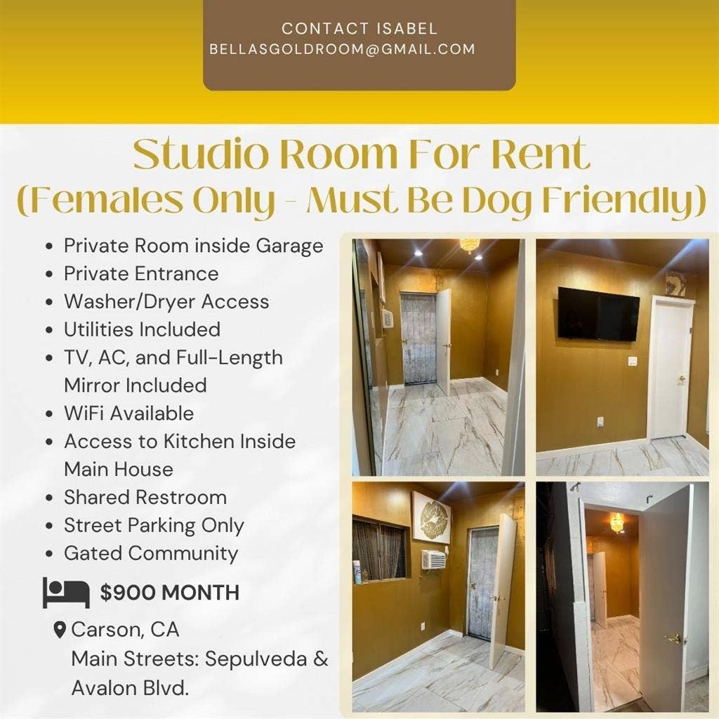 Private room for rent in Carson