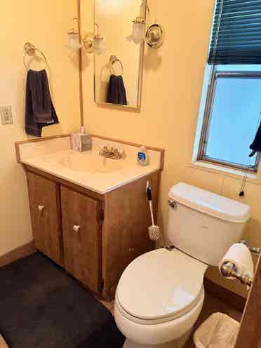 Room with private bath & living rm