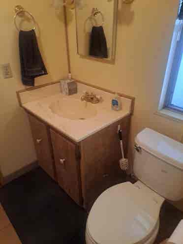 Room with private bath & living rm
