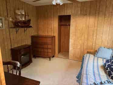 Room with private bath & living rm