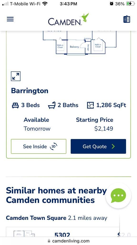 Two rooms with shared bathroom
