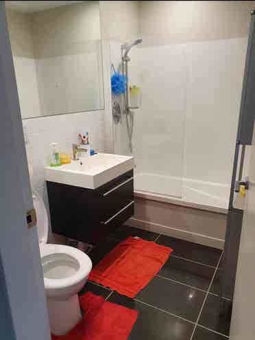 Double bedroom with shared bathroom