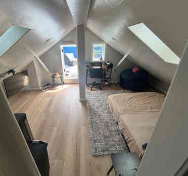 HB studio with deck and ocean views