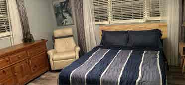 Lg furnished bedroom w shared bath