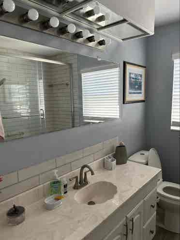 Lg furnished bedroom w shared bath